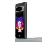 trippy rick sanchez back phone cover | glass case for google pixel 8 pro