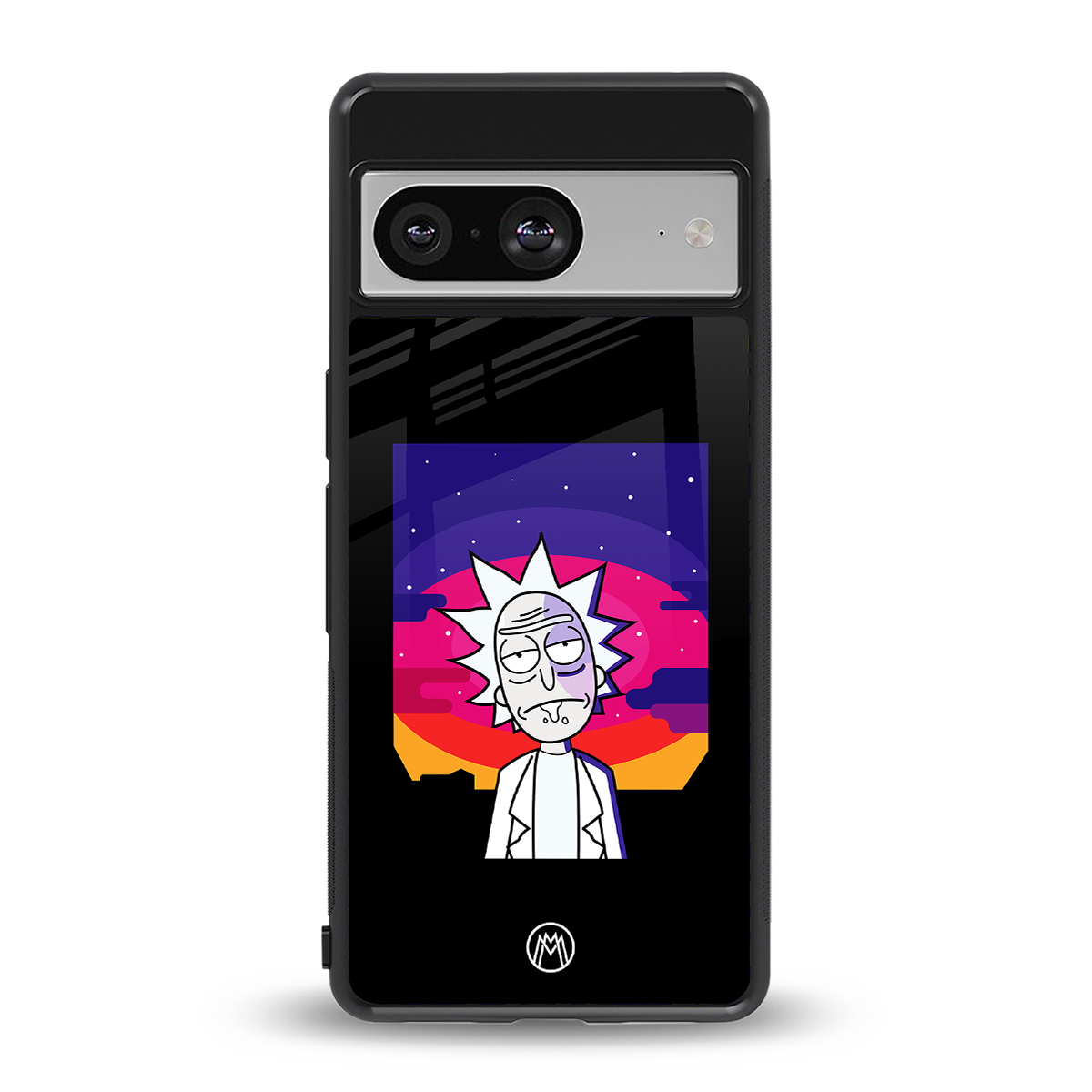 trippy rick sanchez back phone cover | glass case for Google Pixel 8