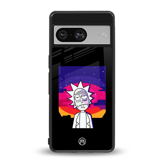 trippy rick sanchez back phone cover | glass case for Google Pixel 8
