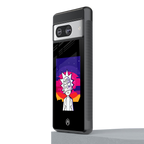 trippy rick sanchez back phone cover | glass case for Google Pixel 8