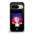 trippy rick sanchez back phone cover | glass case for google pixel 9