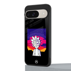 trippy rick sanchez back phone cover | glass case for google pixel 9