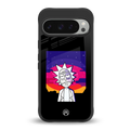 trippy rick sanchez back phone cover | glass case for google pixel 9 pro xl