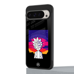 trippy rick sanchez back phone cover | glass case for google pixel 9 pro
