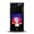trippy rick sanchez back phone cover | glass case for samsung galaxy s23 ultra