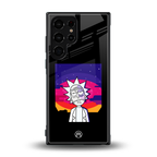 trippy rick sanchez back phone cover | glass case for samsung galaxy s23 ultra