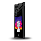 trippy rick sanchez back phone cover | glass case for samsung galaxy s23 ultra