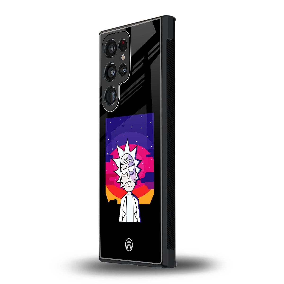 trippy rick sanchez back phone cover | glass case for samsung galaxy s23 ultra