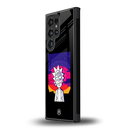 trippy rick sanchez back phone cover | glass case for samsung galaxy s23 ultra