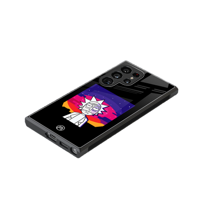 trippy rick sanchez back phone cover | glass case for samsung galaxy s23 ultra