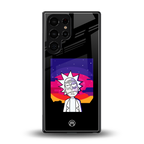 trippy rick sanchez back phone cover | glass case for samsung galaxy s25 ultra