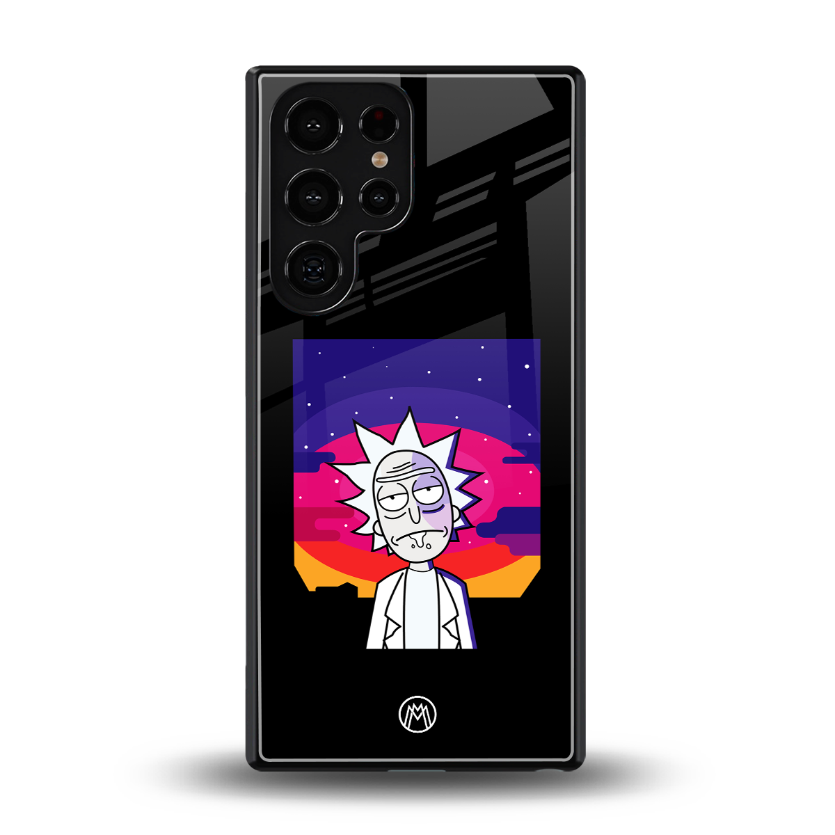 trippy rick sanchez back phone cover | glass case for samsung galaxy s25 ultra