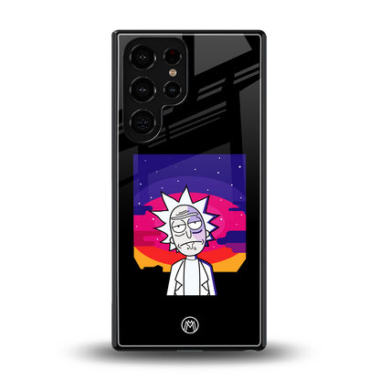 trippy rick sanchez back phone cover | glass case for samsung galaxy s25 ultra