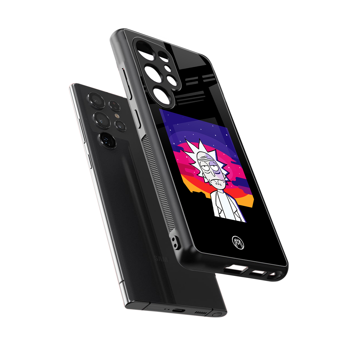 trippy rick sanchez back phone cover | glass case for samsung galaxy s25 ultra