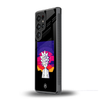 trippy rick sanchez back phone cover | glass case for samsung galaxy s25 ultra