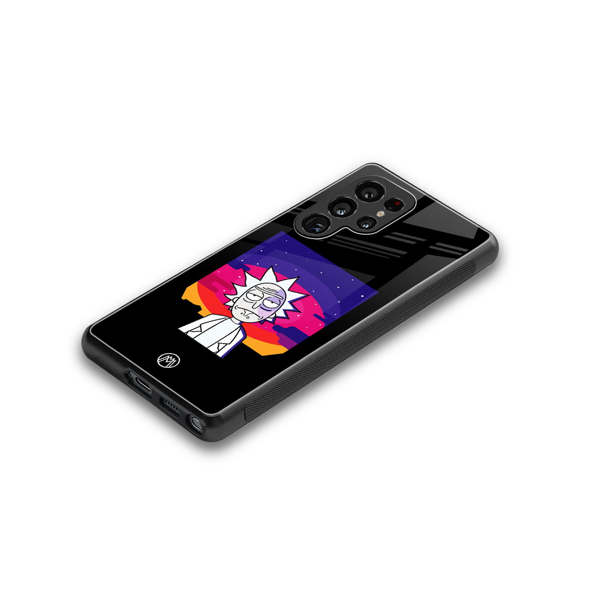 trippy rick sanchez back phone cover | glass case for samsung galaxy s25 ultra