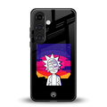 trippy rick sanchez back phone cover | glass case for samsung galaxy s24 fe