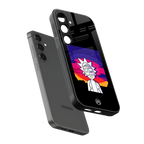 trippy rick sanchez back phone cover | glass case for samsung galaxy s24