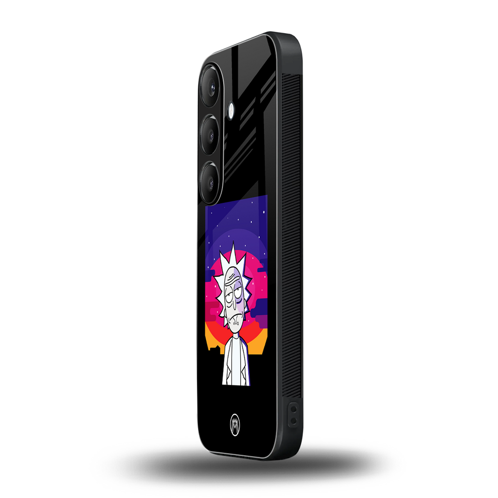 trippy rick sanchez back phone cover | glass case for samsung galaxy s24