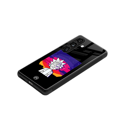 trippy rick sanchez back phone cover | glass case for samsung galaxy s23 plus