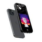 trippy rick sanchez back phone cover | glass case for iphone 15