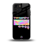 trippy trippy back phone cover | glass case for iphone 13 mini