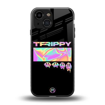 trippy trippy back phone cover | glass case for iphone 13 mini