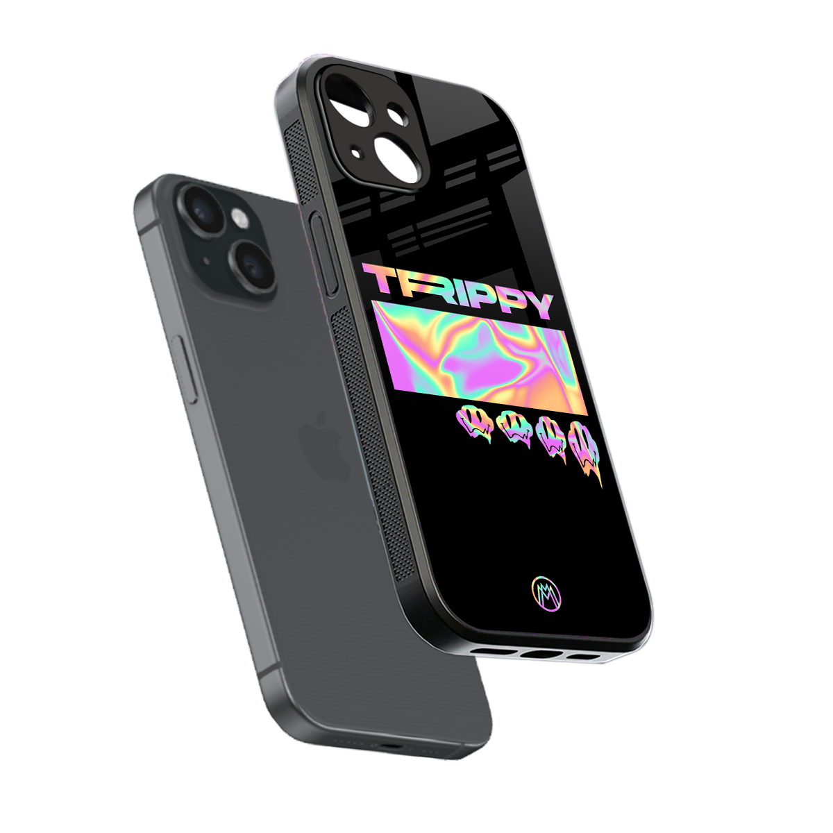 trippy trippy back phone cover | glass case for iphone 13 mini