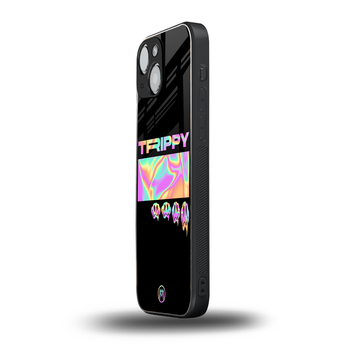 trippy trippy back phone cover | glass case for iphone 13 mini