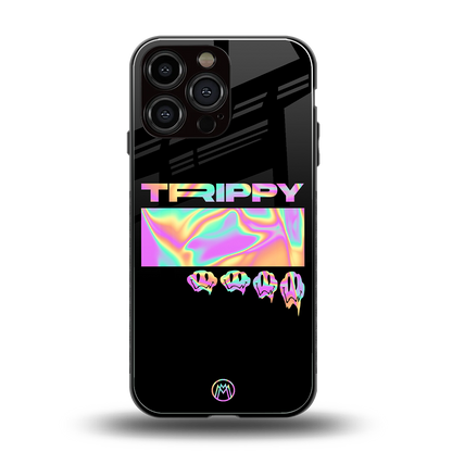 trippy trippy back phone cover | glass case for iphone 13 pro max