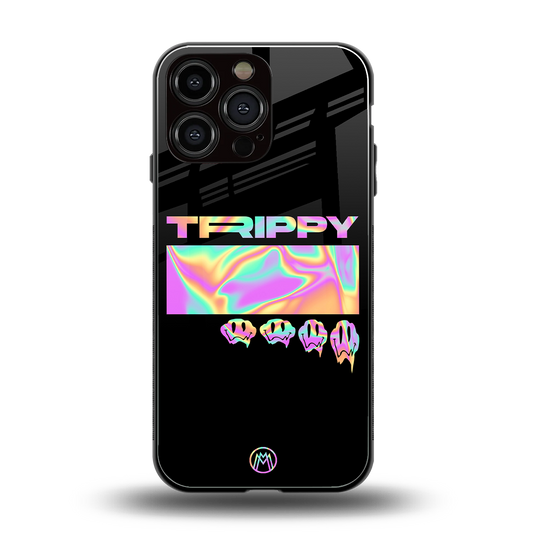 trippy trippy back phone cover | glass case for iphone 13 pro max