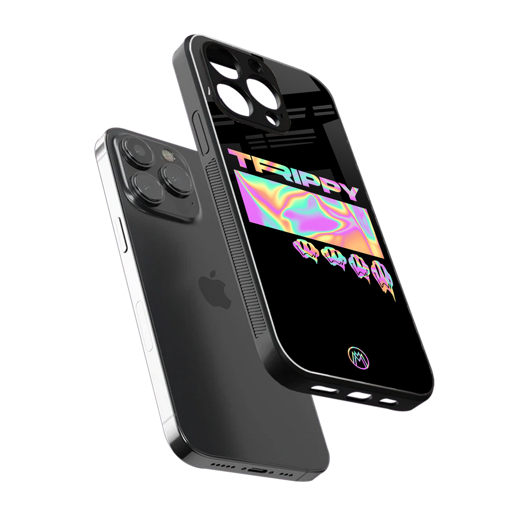 trippy trippy back phone cover | glass case for iphone 13 pro