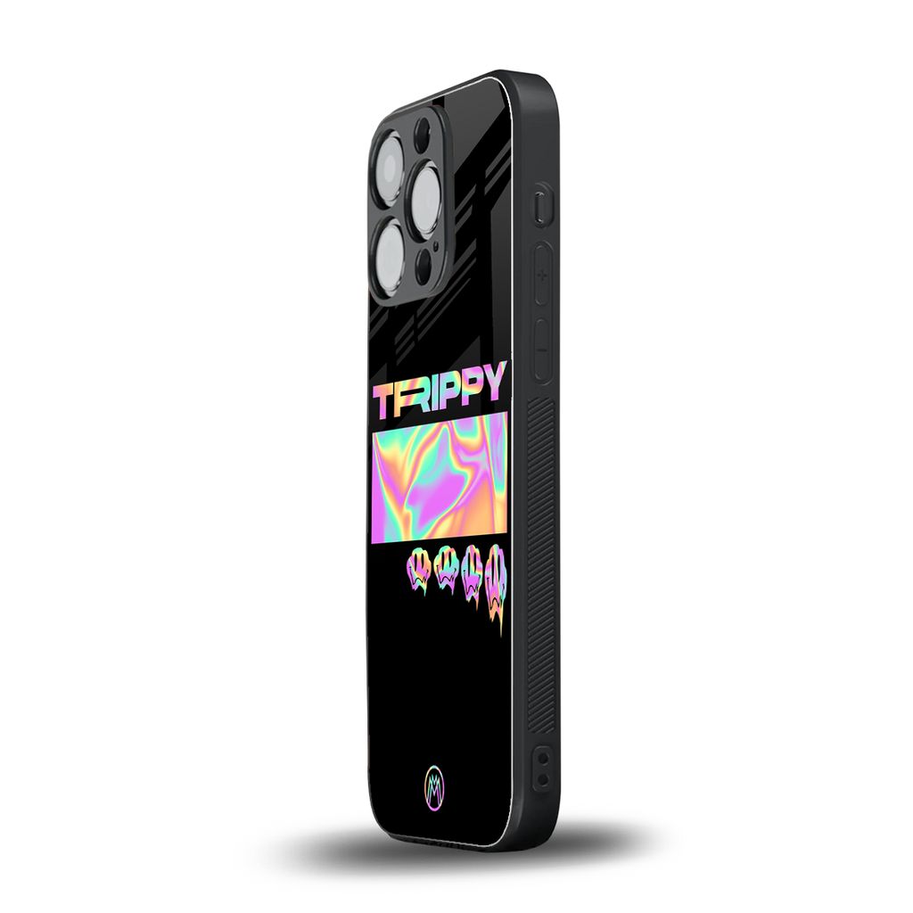 trippy trippy back phone cover | glass case for iphone 13 pro