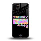 trippy trippy back phone cover | glass case for iphone 14 plus