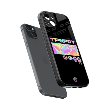 trippy trippy back phone cover | glass case for iphone 14 plus