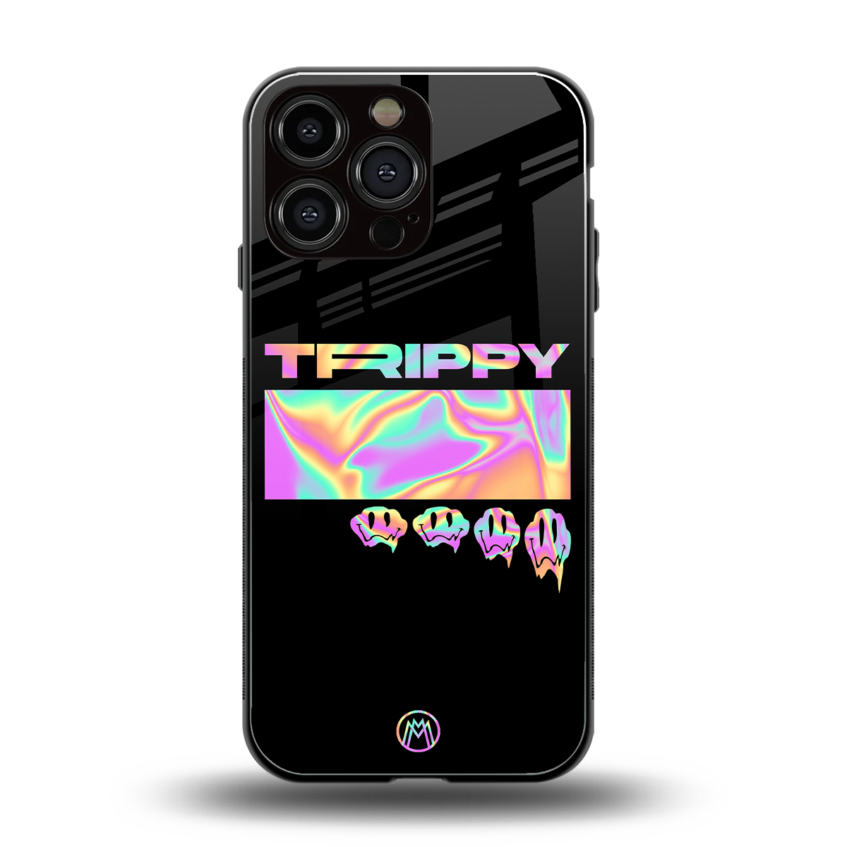 trippy trippy back phone cover | glass case for iphone 14 pro max