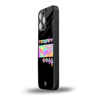 trippy trippy back phone cover | glass case for iphone 14 pro max