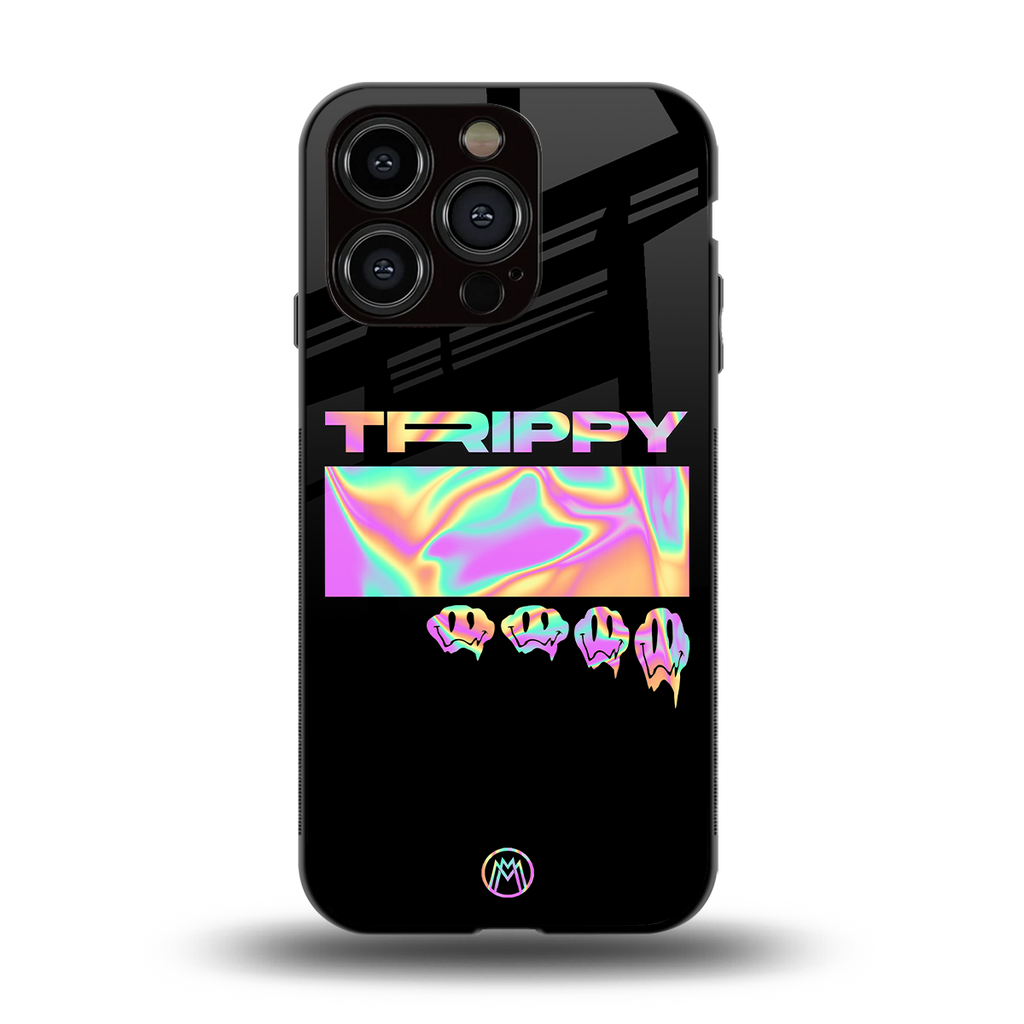 trippy trippy back phone cover | glass case for iphone 15 pro