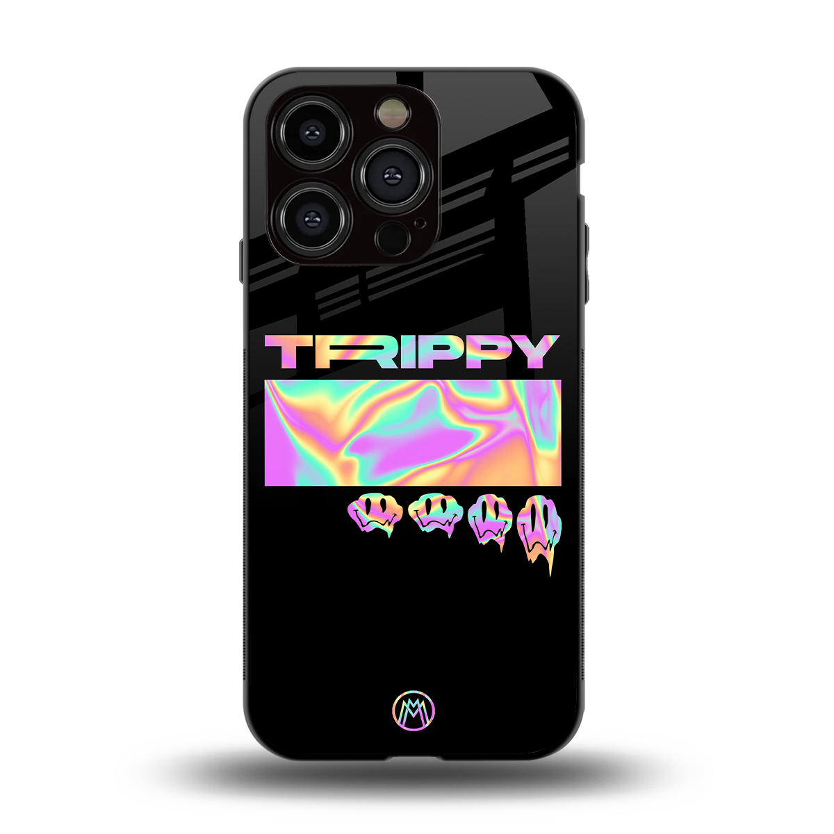 trippy trippy back phone cover | glass case for iphone 15 pro