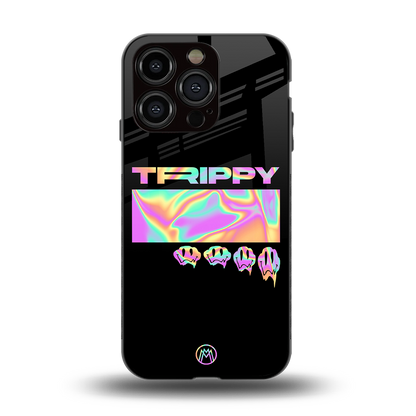 trippy trippy back phone cover | glass case for iphone 15 pro