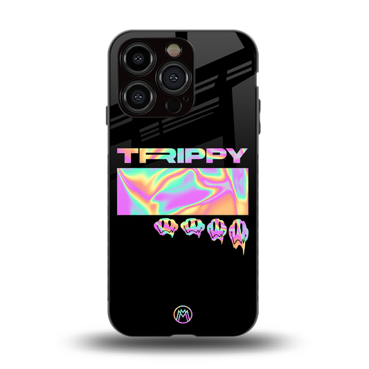 trippy trippy back phone cover | glass case for iphone 15 pro