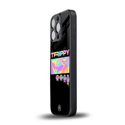 trippy trippy back phone cover | glass case for iphone 15 pro