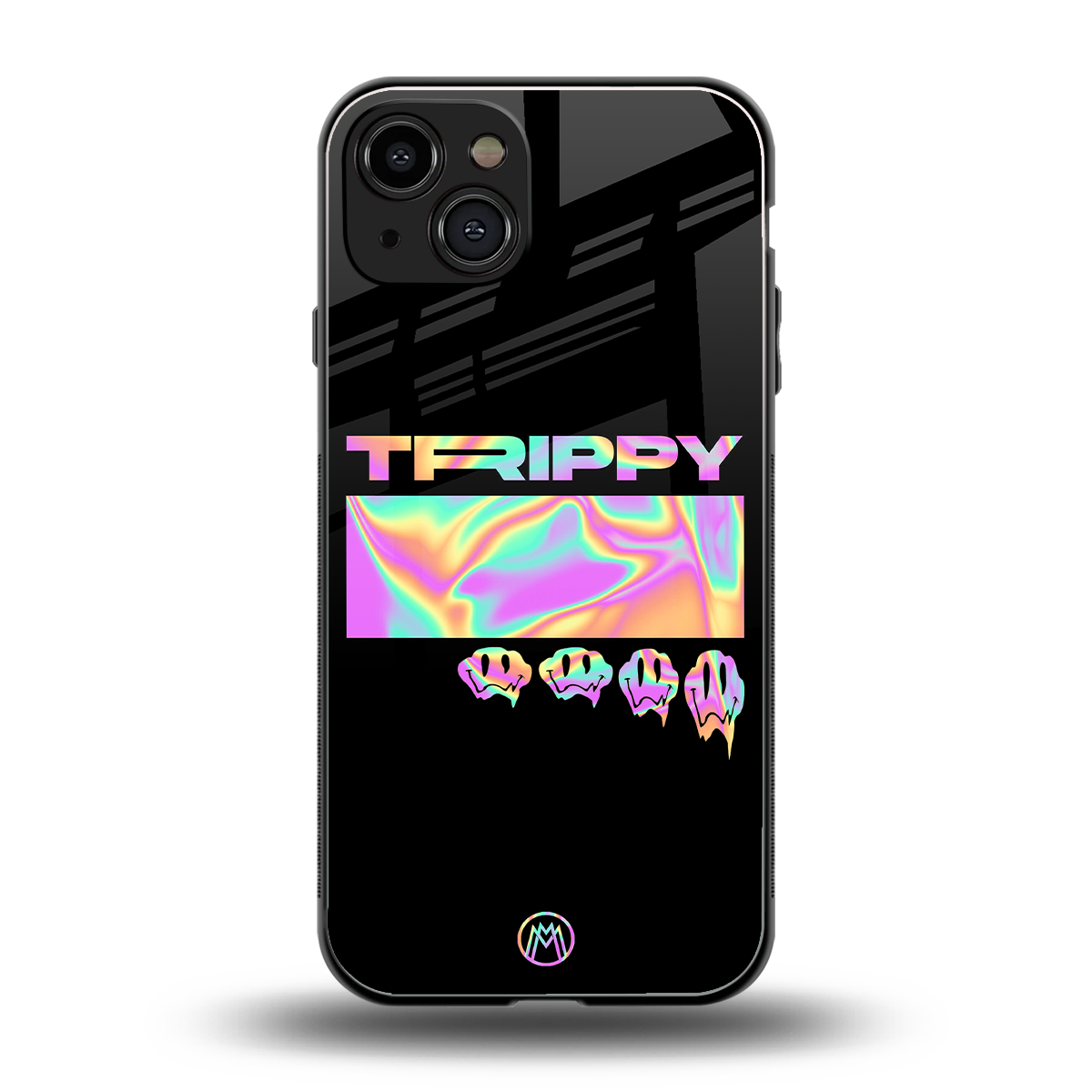 trippy trippy back phone cover | glass case for iphone 15