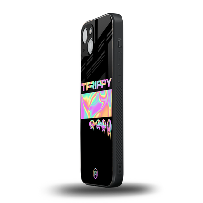 trippy trippy back phone cover | glass case for iphone 15