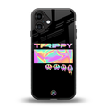 trippy trippy back phone cover | glass case for iphone 16 plus