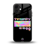 trippy trippy back phone cover | glass case for iphone 16 plus