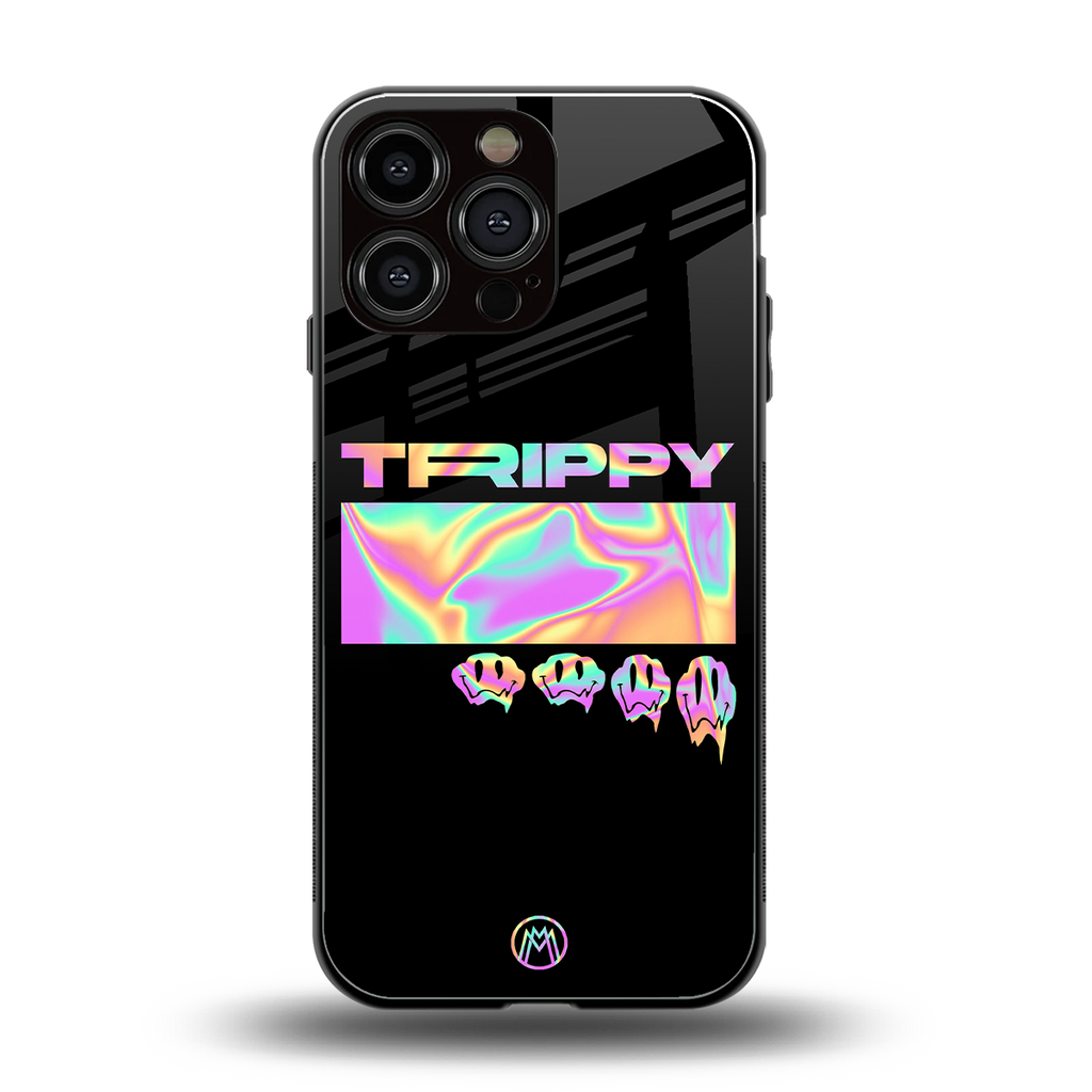trippy trippy back phone cover | glass case for iphone 16 pro max