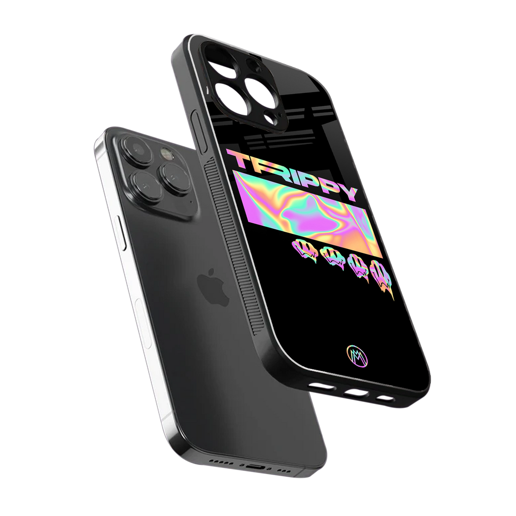 trippy trippy back phone cover | glass case for iphone 16 pro max