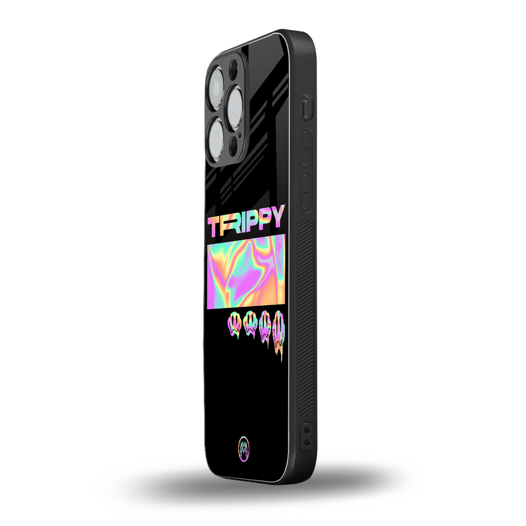 trippy trippy back phone cover | glass case for iphone 16 pro max