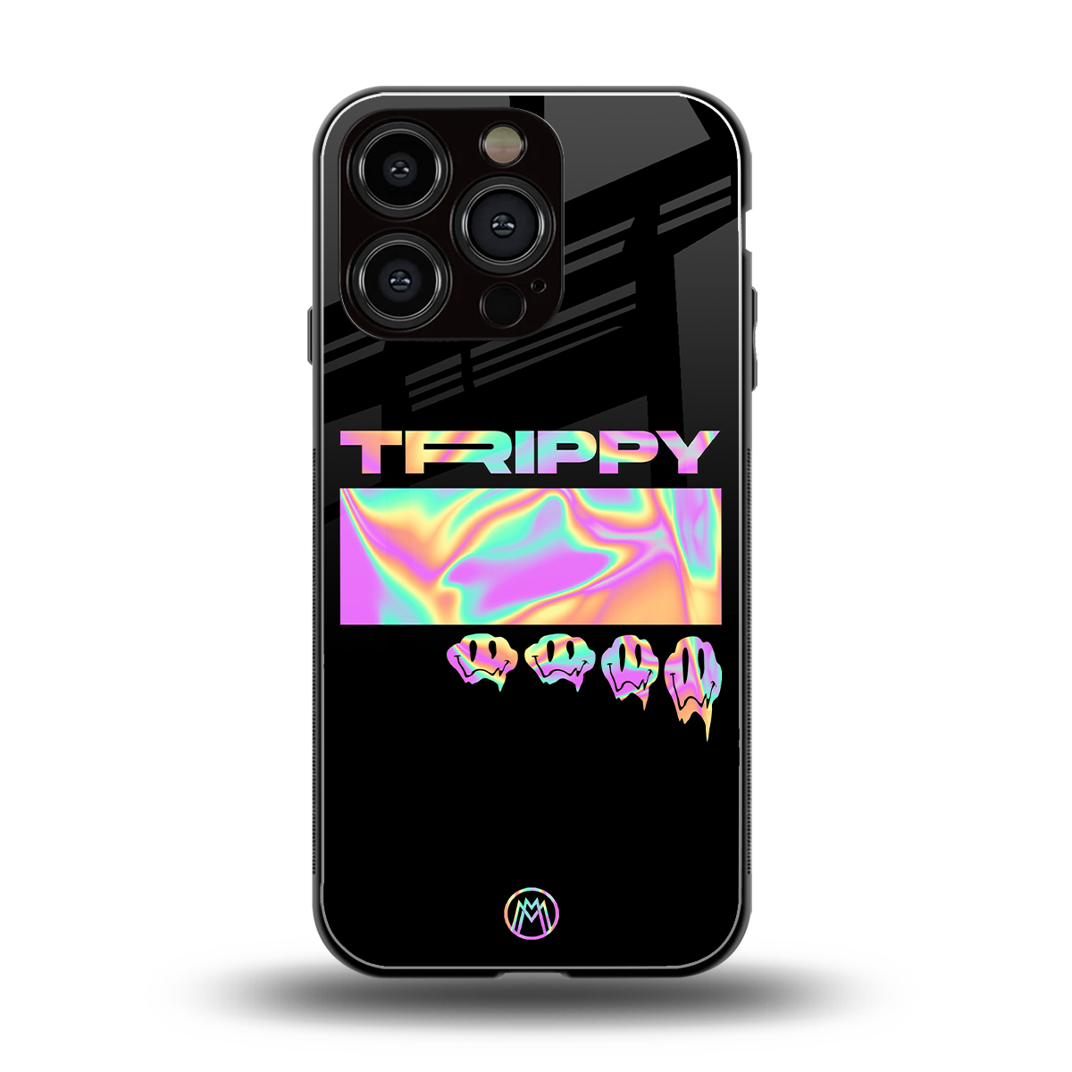 trippy trippy back phone cover | glass case for iphone 16 pro